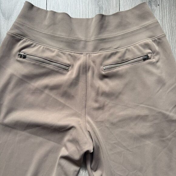 Athleta Pants Womens M Beige Venice Flare Leg Slit Hem High Rise Office Commute - Picture 14 of 14